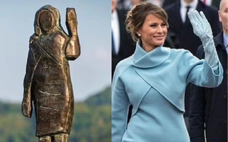Бронзовая-статуя-Мелании-Трамп-украдена-на-ее-родине-в-Словении