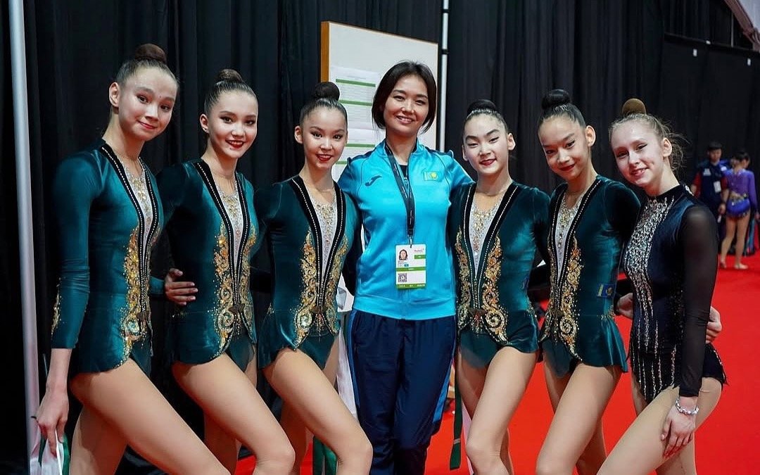 Казахстанские-гимнастки-завоевали-золото-чемпионата-Азии-в-Сингапуре