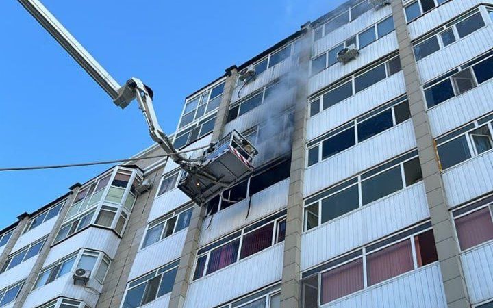 Пожар-произошел-в-многоквартирном-доме-в-Астане