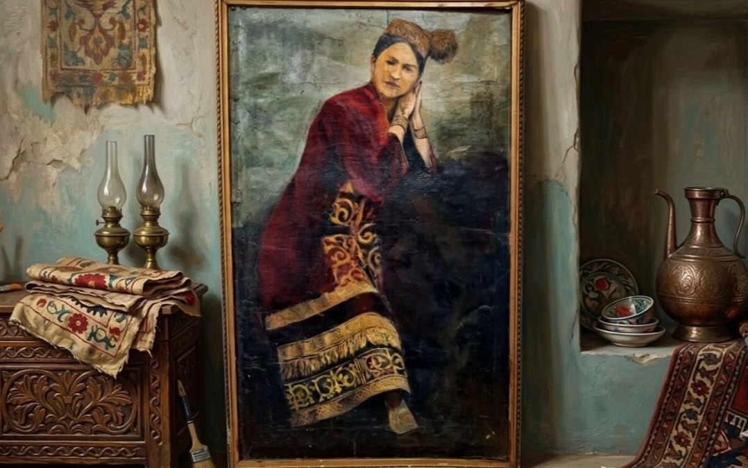 Портрет-Жанбике-Шаниной-сохранился-в-Павлодаре