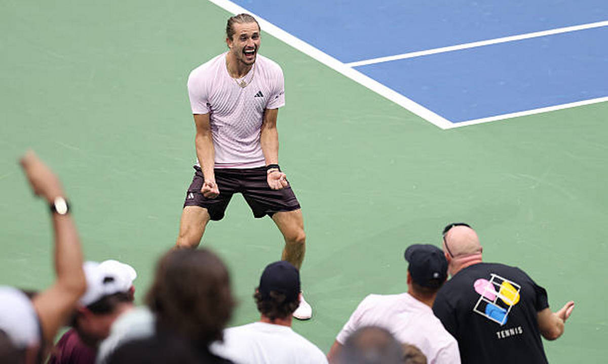 Александр Зверев в финальном матче US Open-2026 против Бена Шелтона в Нью-Йорке