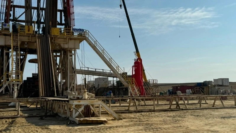 Буровая установка на разведочной скважине в Мангистауском районе
