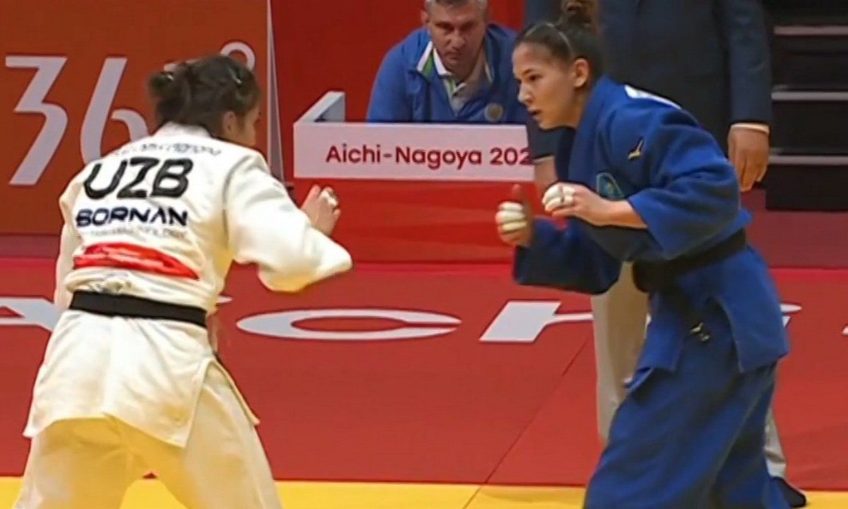 Эсмигуль Куюлова в схватке за бронзу Азиады-2026 по дзюдо в весе до 63 кг