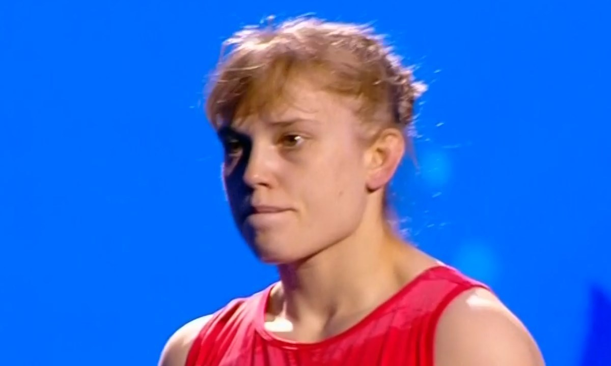 Казахстанская борчиха Ирина Кузнецова на чемпионате мира 2026 года в Астане