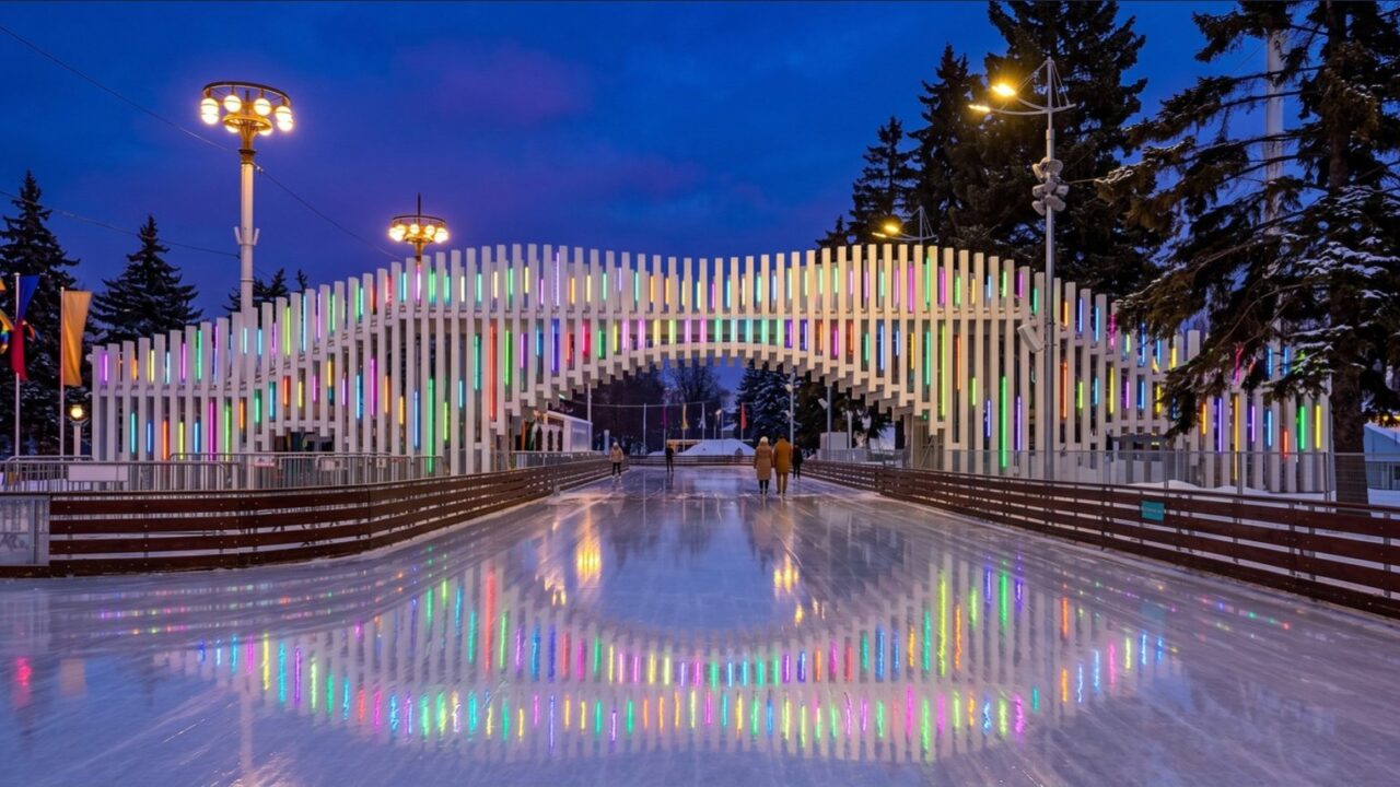 Проект зимнего парка ASTANA WINTER PARK с линейным катком в Линейном парке Астаны