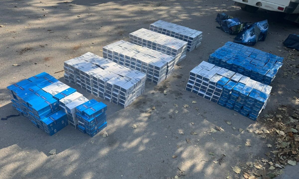 Изъятая контрабандная табачная продукция в Казахстане