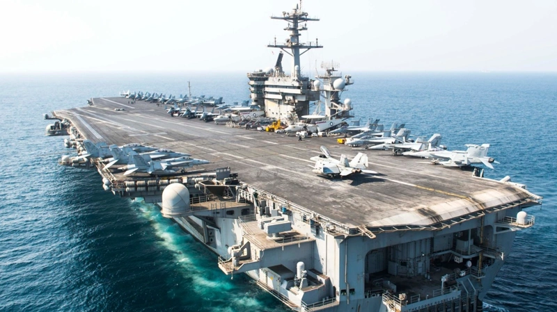 Атомный авианосец USS Theodore Roosevelt в море