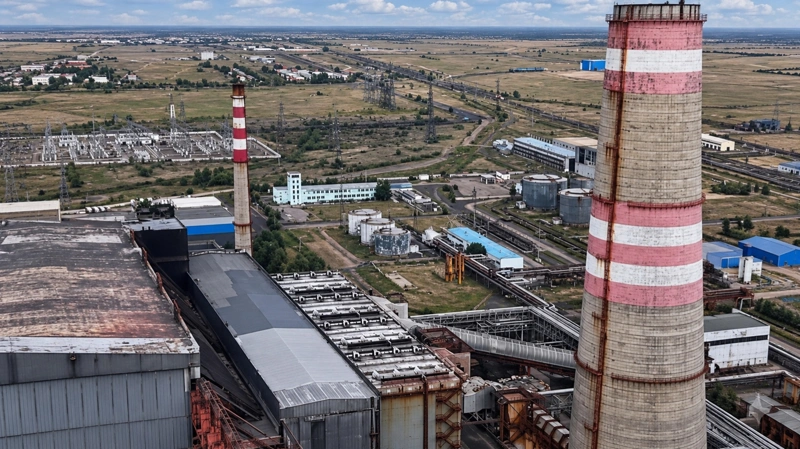 Строительная площадка третьего и четвёртого энергоблоков Экибастузской ГРЭС-2