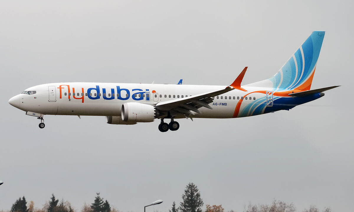 Самолёт Boeing 737 MAX 8 авиакомпании flydubai