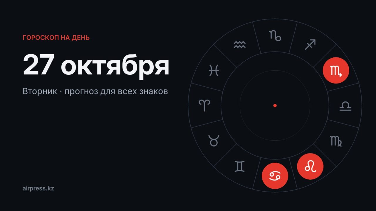 Гороскоп на 27 октября 2026: Скорпионам — признание упорства, Ракам — опора в друзьях