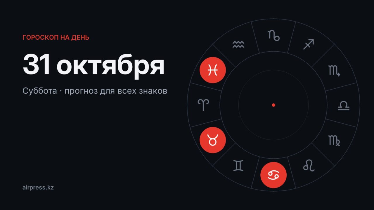 Гороскоп на 31 октября 2026: Скорпионам — ход в карьере, Козерогам — плечо партнёра