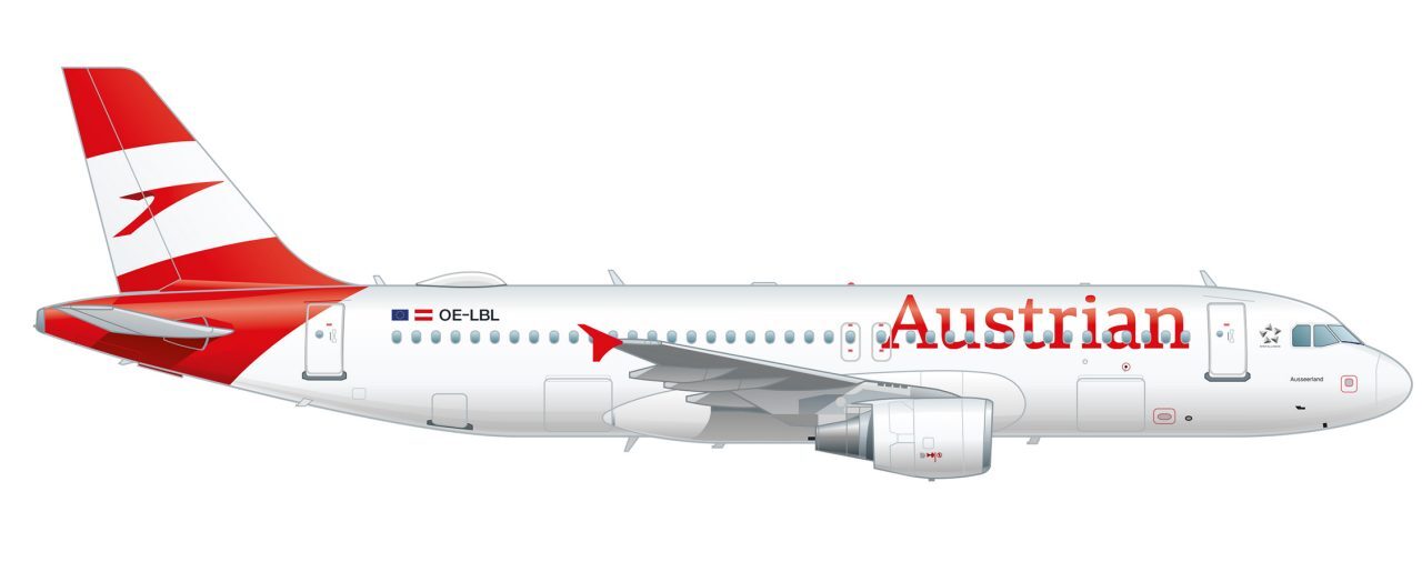 Самолёт Airbus A320 авиакомпании Austrian Airlines